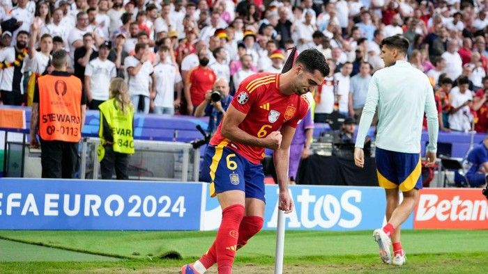 Mikel Merino saat tampil di Piala Eropa 2024. (Foto: DeFodi Images via Getty Images/DeFodi Images)